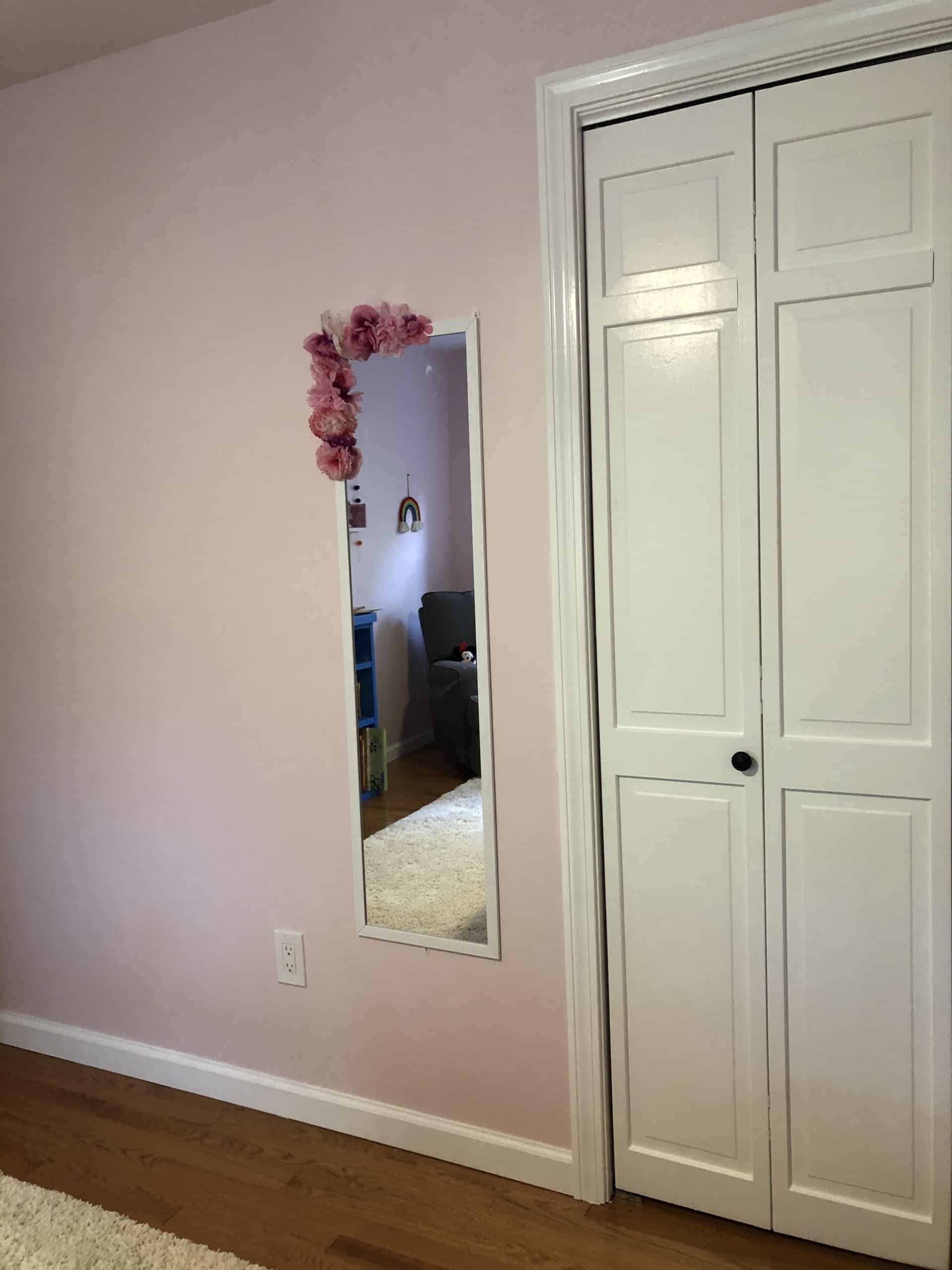 DIY Full Length Flower Mirror for Girls - Weekend DIY Projects