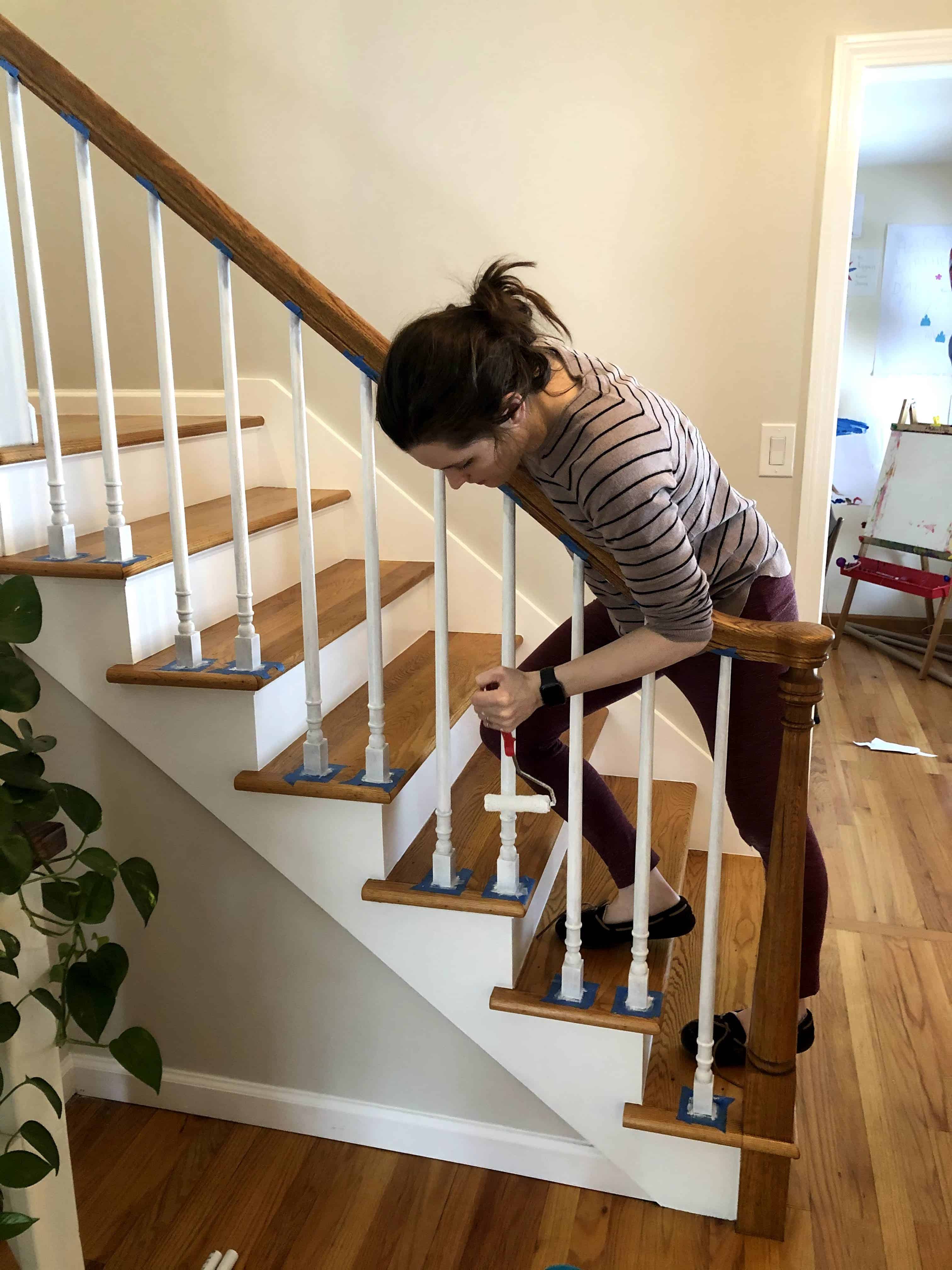 How to Paint Stairs Detailed Guide for Painting Spindles, Risers and